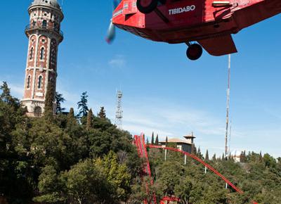 Tibidabo Amusement Park - Airplane and Roller Coaster