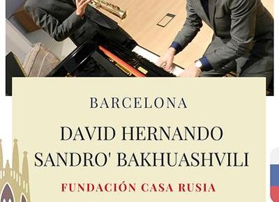 Concert of saxophone and piano by David Hernando and Sandro Bakhuashvili